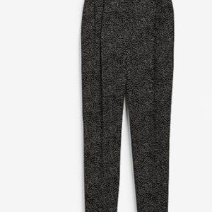 High Waisted Spotted O-Ring Paperbag Ankle Pant